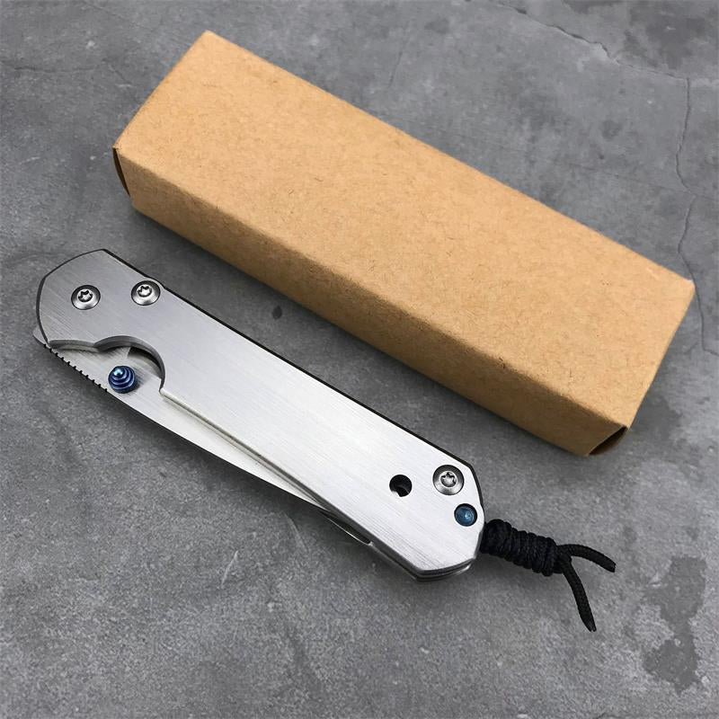 Outdoor Folding Silver EDC Tool with Polishing Surface