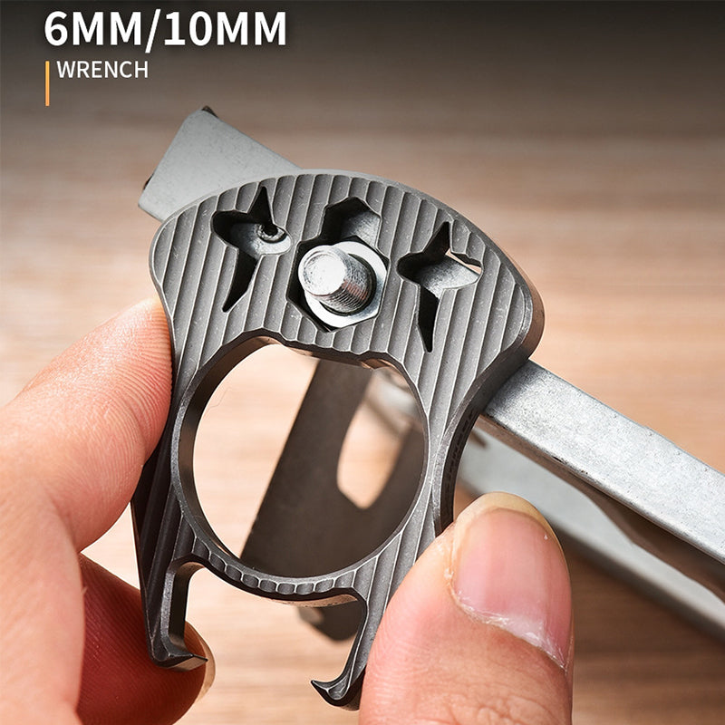 Mini Multifunctional Titanium Bottle Opening EDC Tool Hung on The Keyaccessoryr