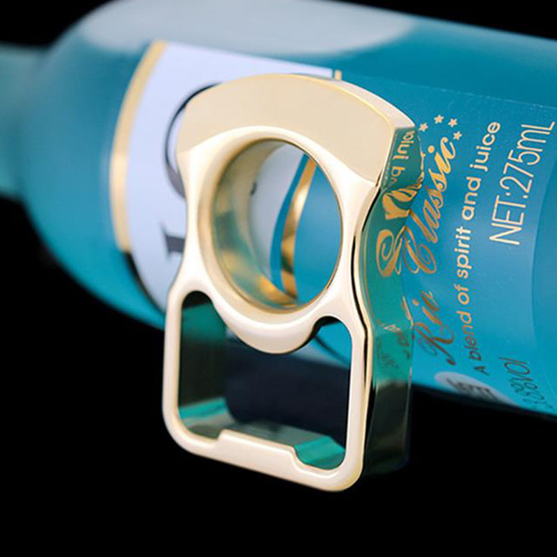Round arc brass outdoor portable edc bottle opener