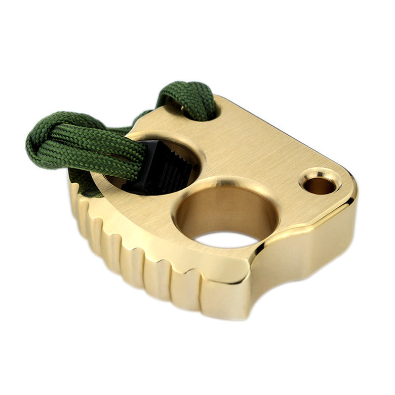 Mini Two Holes Brass Edc Portable Outdoor Easy Carry Tool