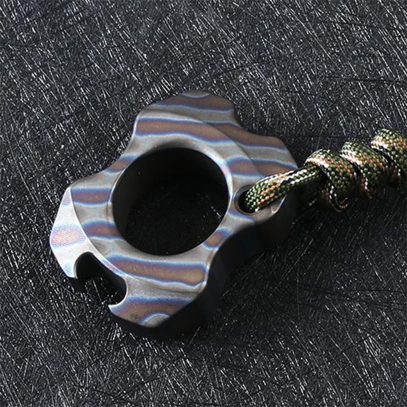 Mini Titanium Bottle Opener Portable Pendant Backpack Keychain