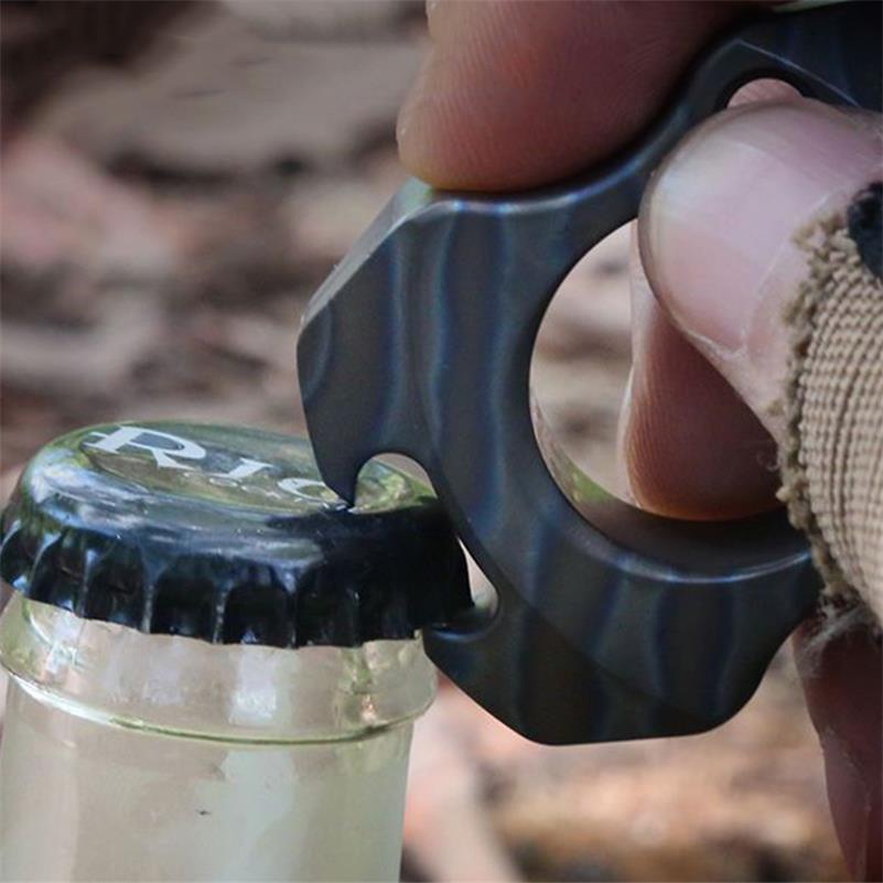 Mini Titanium Bottle Opener Portable Pendant Backpack Keychain