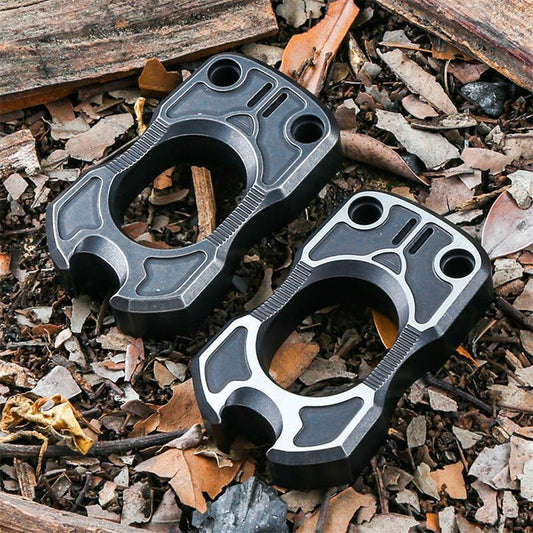 Single Finger TC4 Titanium Black Mini Bottle Outdoor EDC Tool