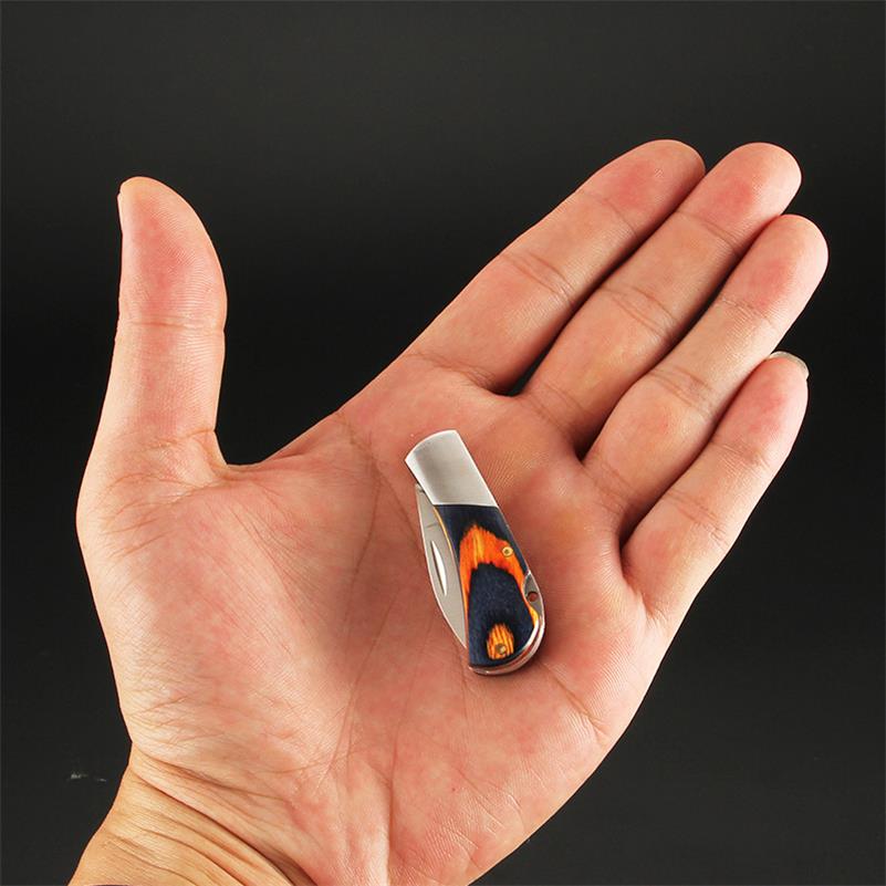 Mini Folding Keyaccessoryr Wooden Handle Pocket Backpack Tool