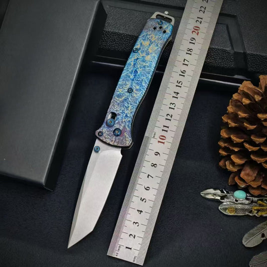 BM537BK Titanium Alloy Lightning Pattern Outdoor Folding Tool