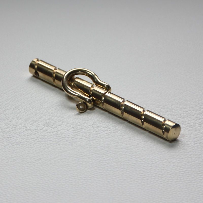 Double-hole Design Brass Horseshoe EDC Tool