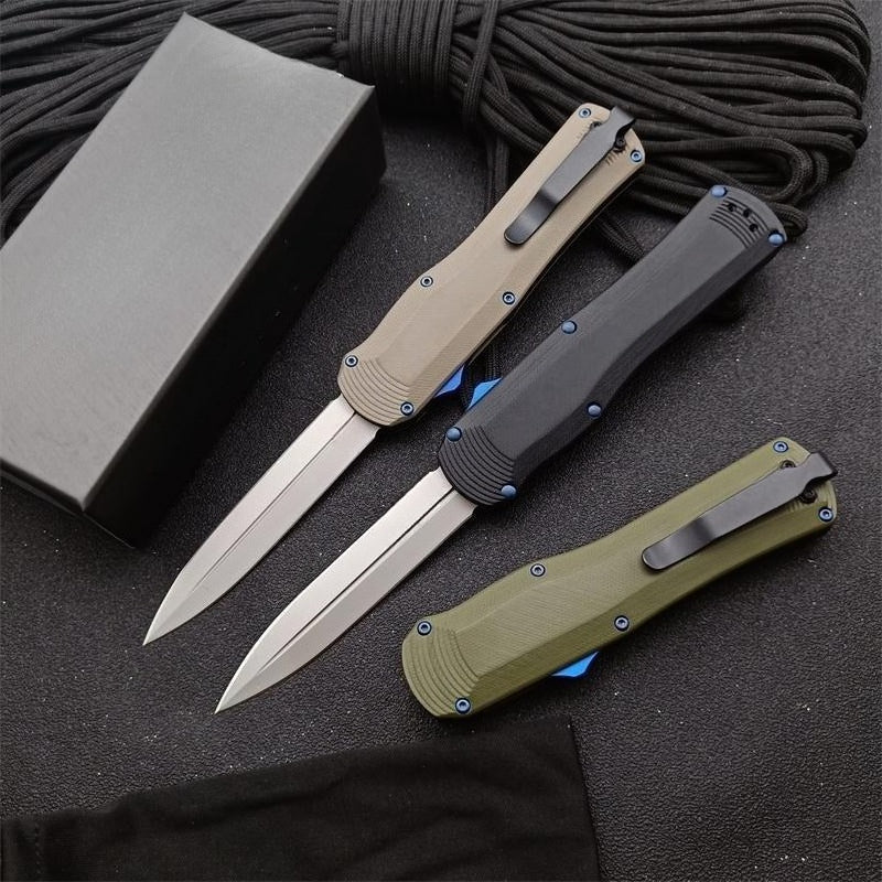 BM3400 G10 Composite Handle with Titanium Matte Finish for Outdoor Portable Tools