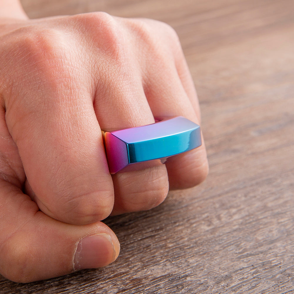 Colorized Titanium Alloy Single Finger Brass Knuckles