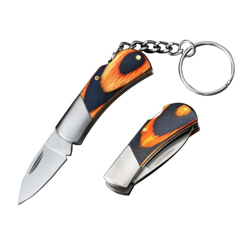 Mini Folding Keyaccessoryr Wooden Handle Pocket Backpack Tool