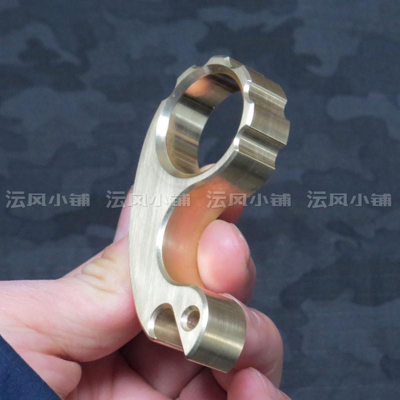 Small Snail Real Brass Single Finger EDC Ring