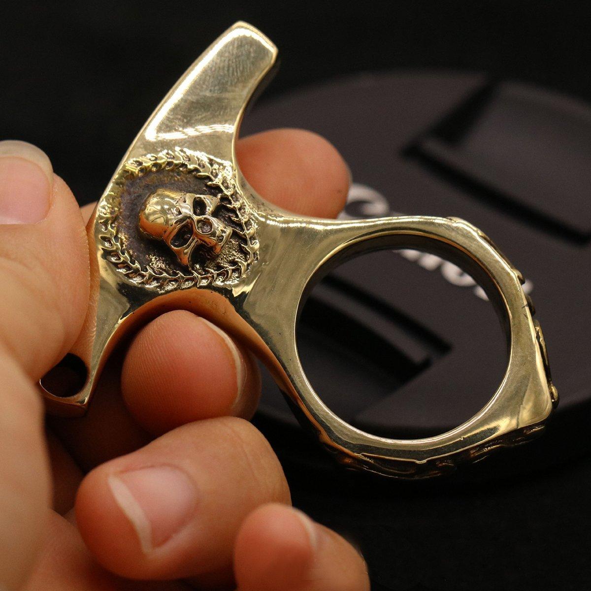 Real Brass Knuckles Keychain - Tacsafeworld EDC Gadgets